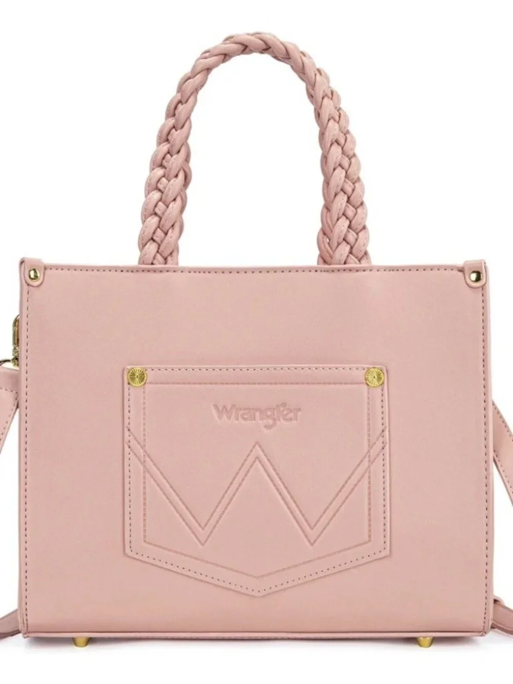 Wrangler Floral Print Braided Tote Bag Pink NWT